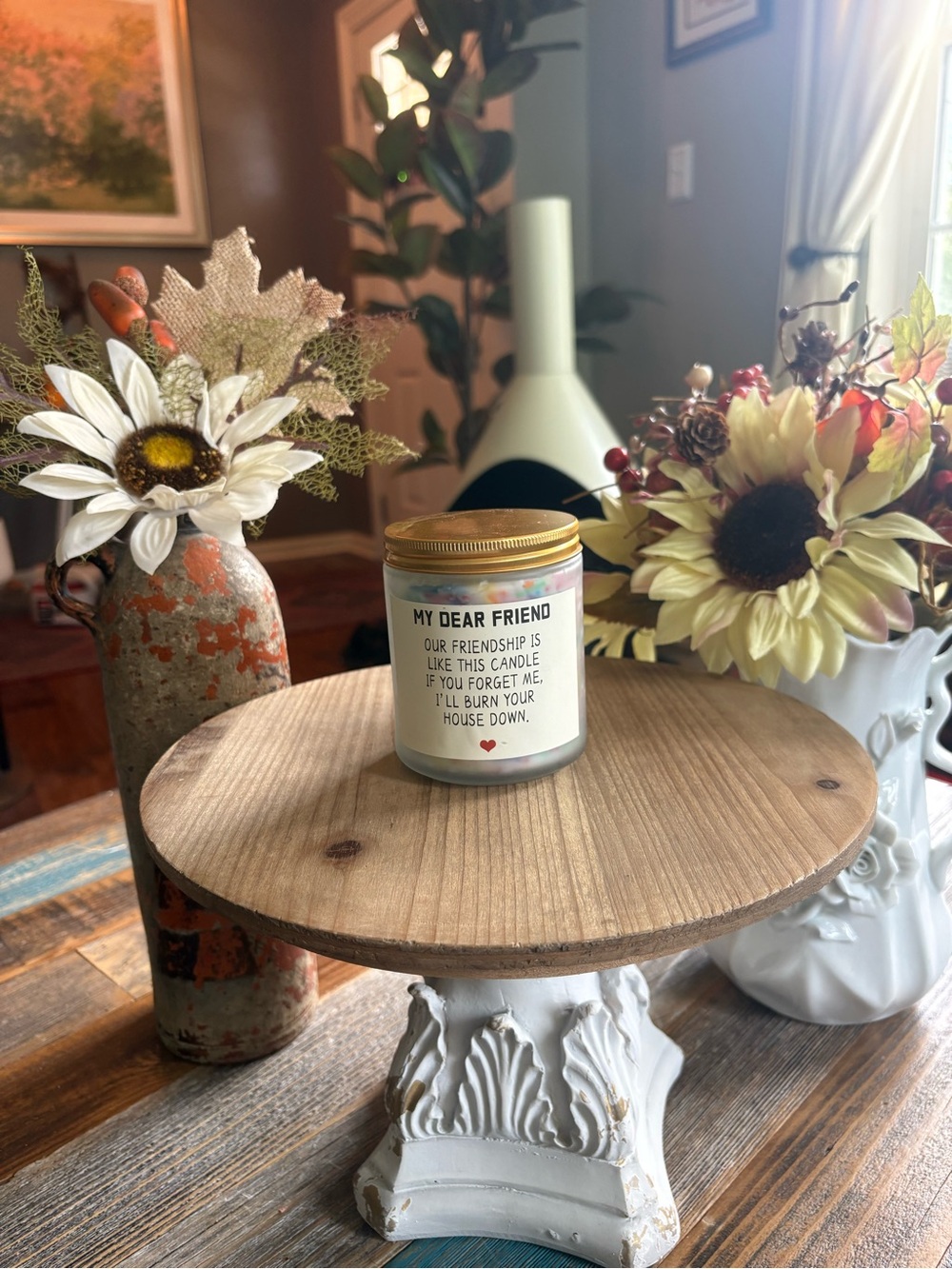 🤪3 for $15! Funny Friendship Candle “My Dear Friend” Confetti Sprinkles